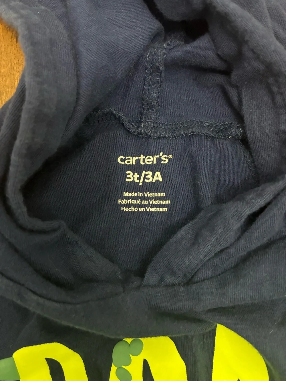 Carter's Boy’s 3T Dinosaur Hooded Shirt